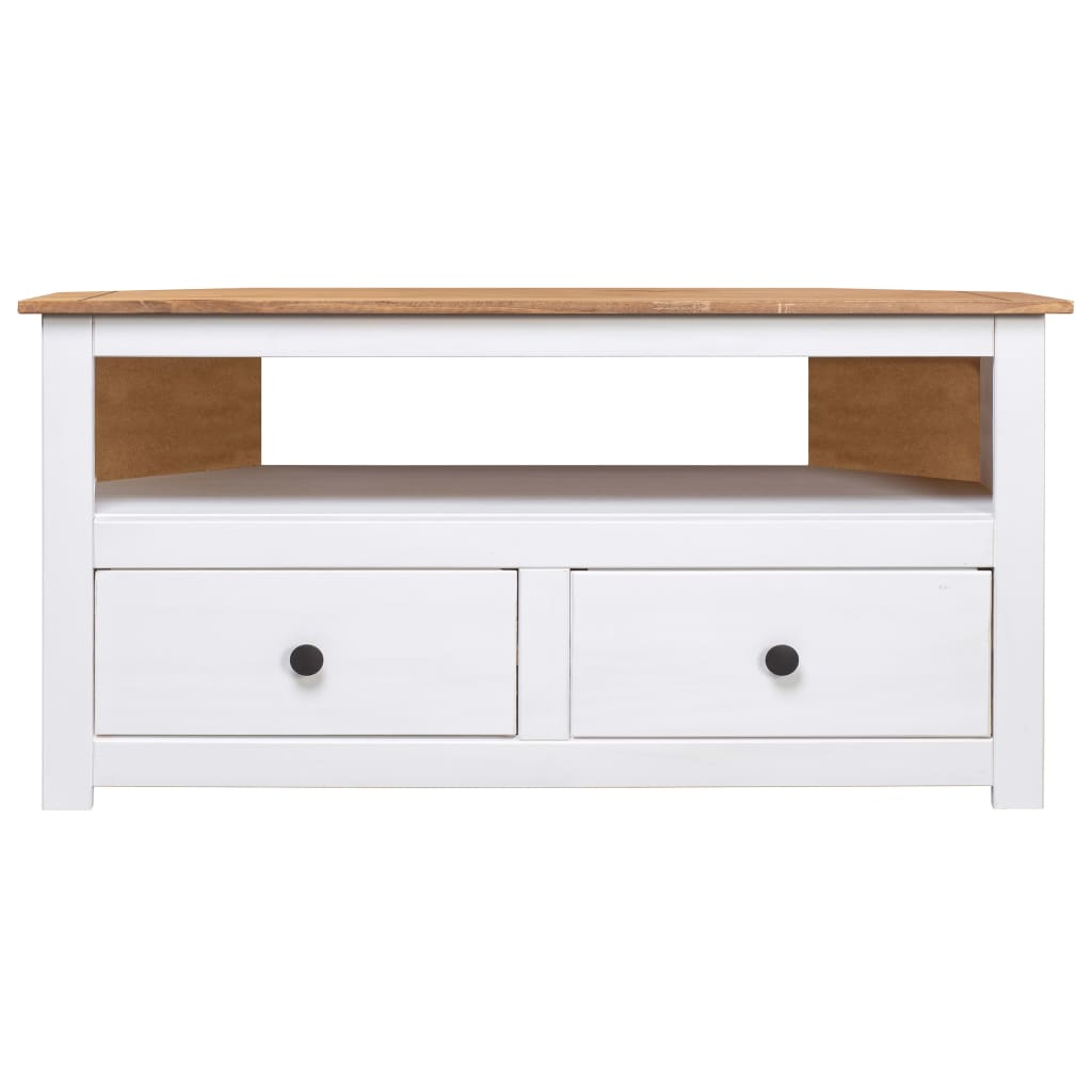 Corner Tv Cabinet White Solid Pine Panama Range