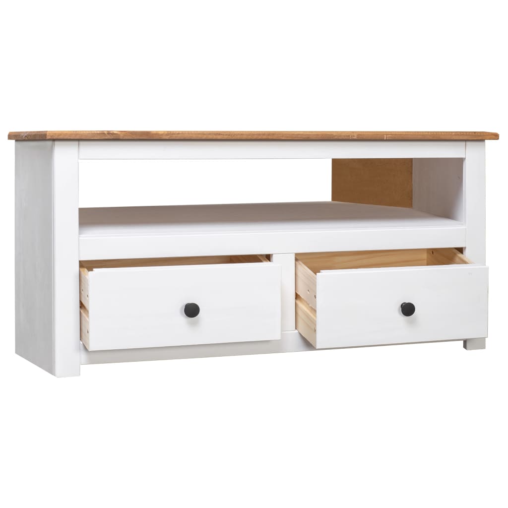 Corner Tv Cabinet White Solid Pine Panama Range