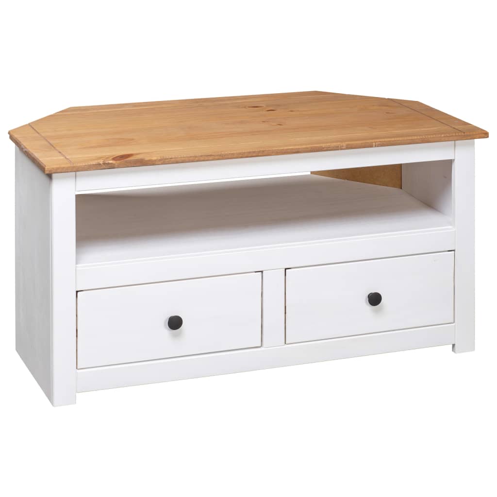 Corner Tv Cabinet White Solid Pine Panama Range