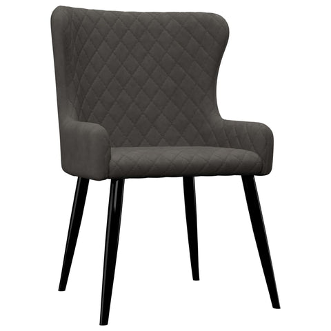 Dining Chairs 2 pcs Grey Velvet