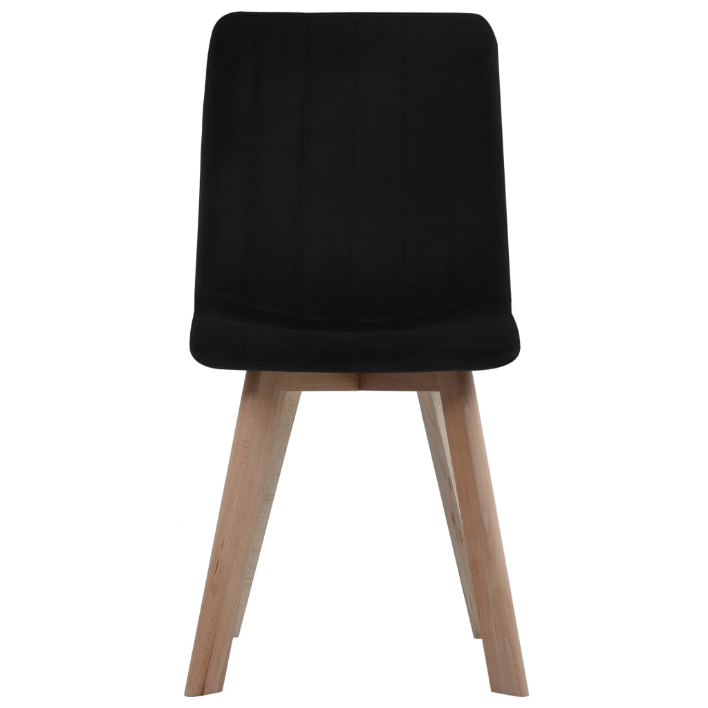 Dining Chairs 4 pcs Black Velvet