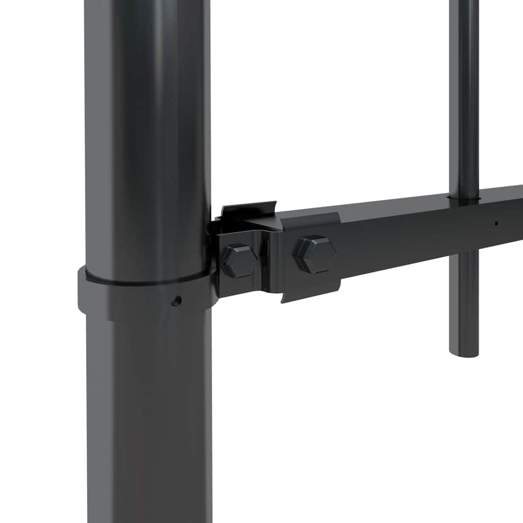 Garden Fence Secuirty with Spear Top Steel Black