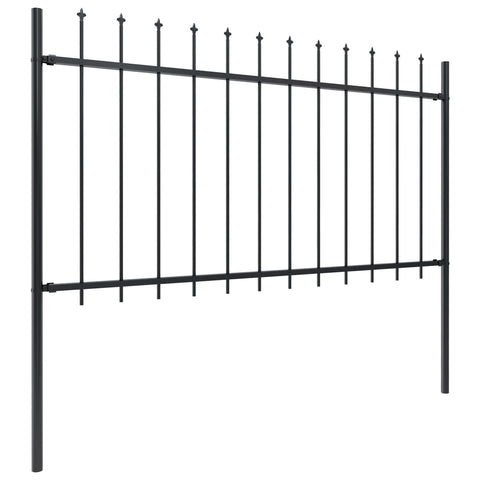 Garden Fence Outdoor with Spear Top Steel