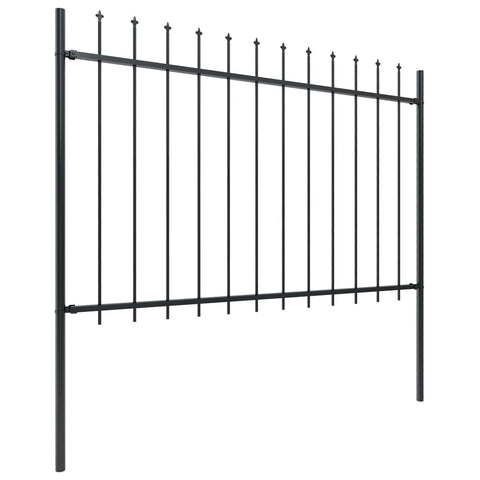 Garden Fence Home with Spear Top Steel _Black