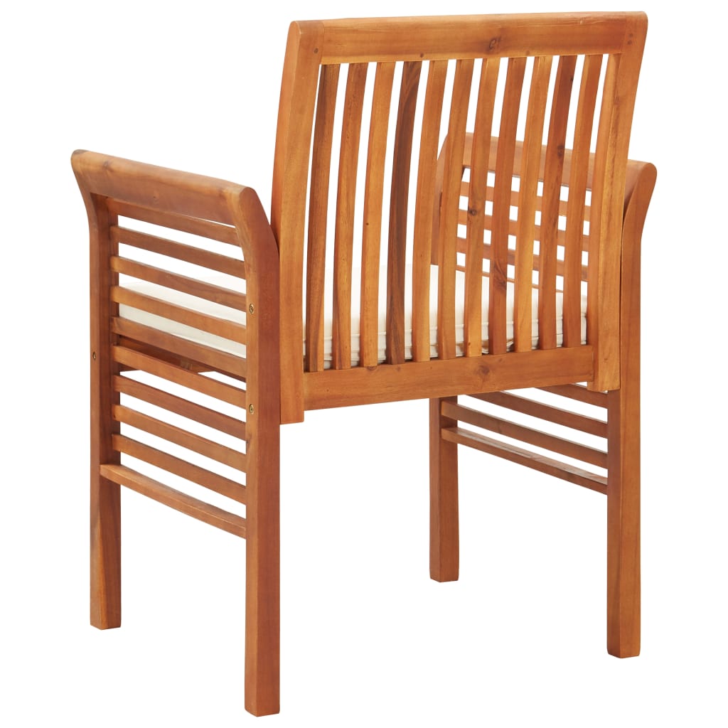 Garden Dining Chair with Cushion Solid Acacia Wood