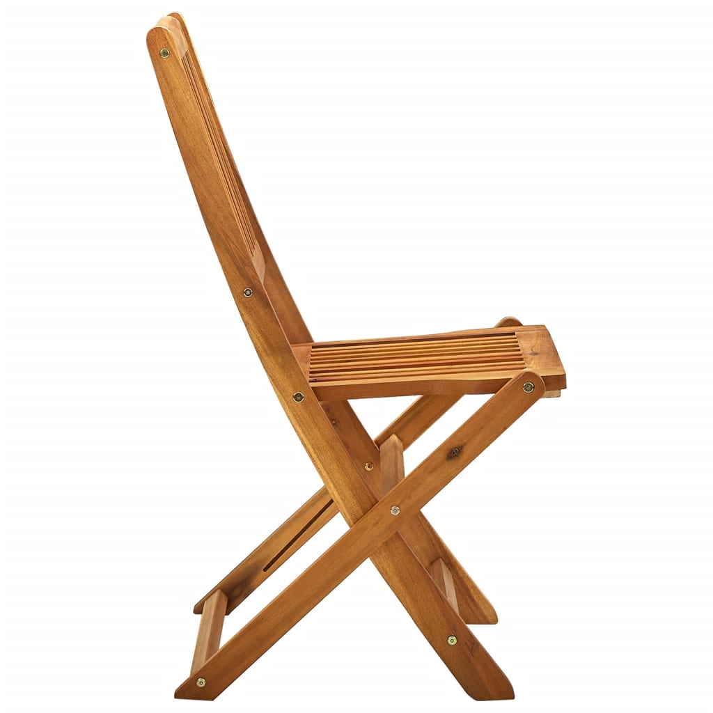 Folding Outdoor Chairs 4 pcs Solid Acacia Wood