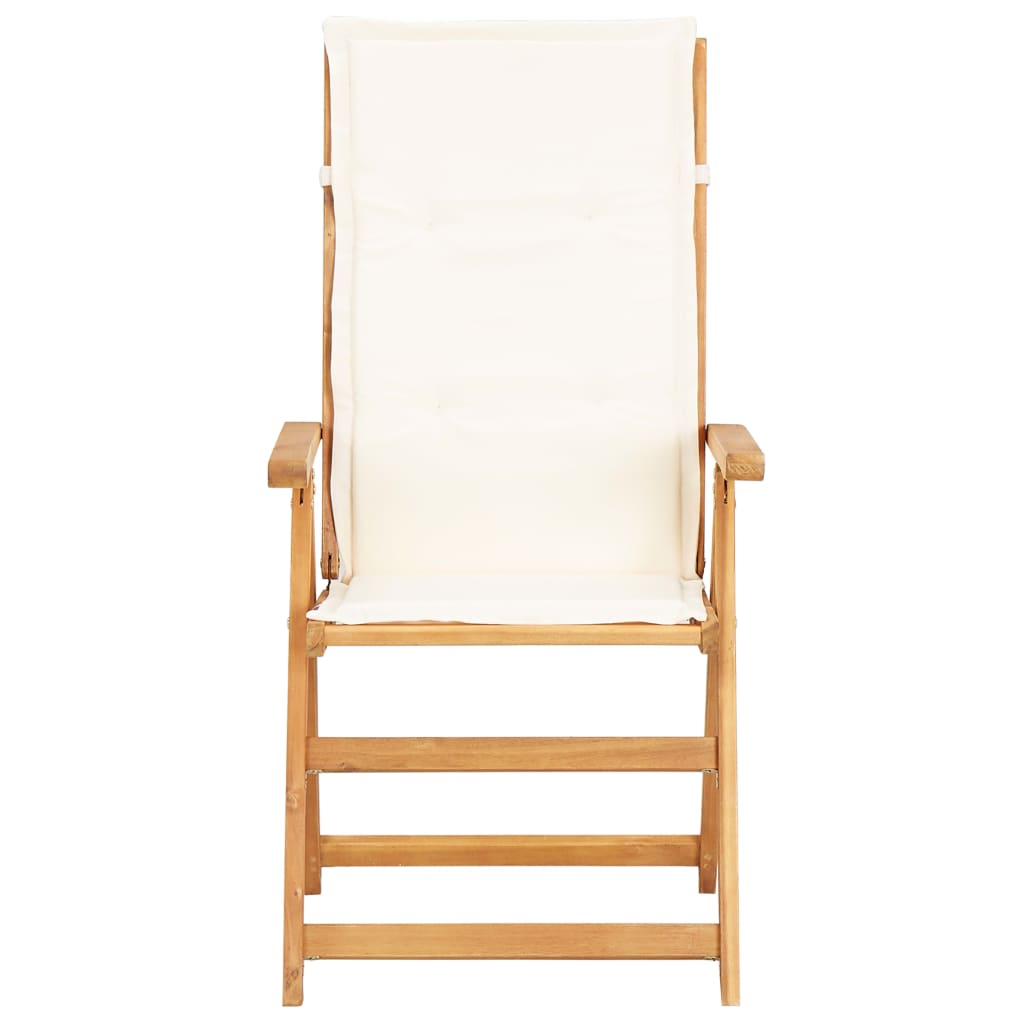 Reclining Garden Chairs 2 pcs Brown Solid Acacia Wood