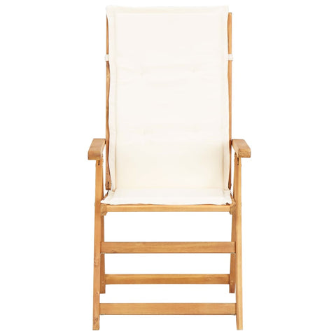 Reclining Garden Chairs 2 pcs Brown Solid Acacia Wood