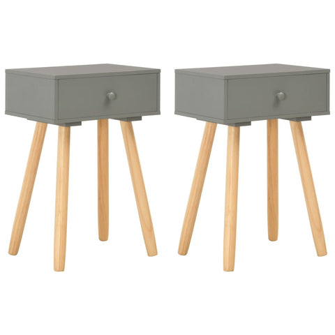 Bedside Tables 2 pcs Grey