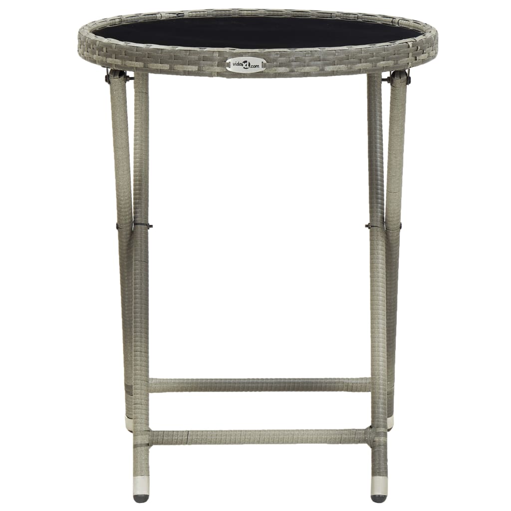 Tea Table Grey 60 cm Tempered Glass