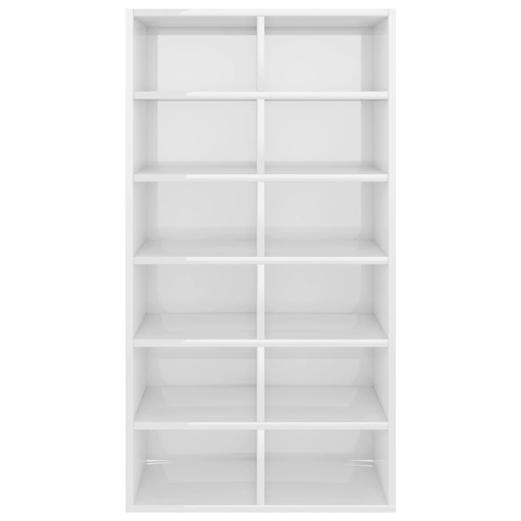 Shoe Rack High Gloss White  Chipboard