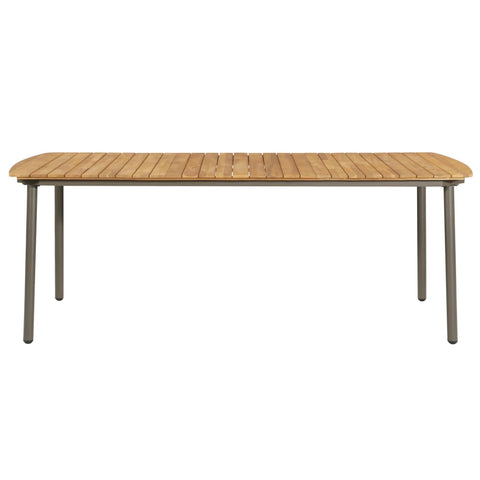 Garden Table Solid  Acacia Wood and Steel