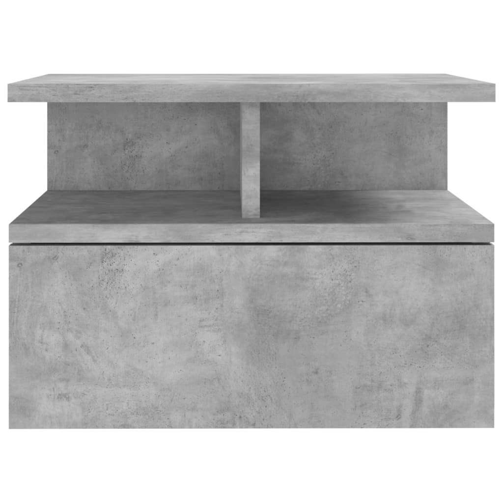 Floating Nightstands 2 pcs  Concrete Grey Chipboard