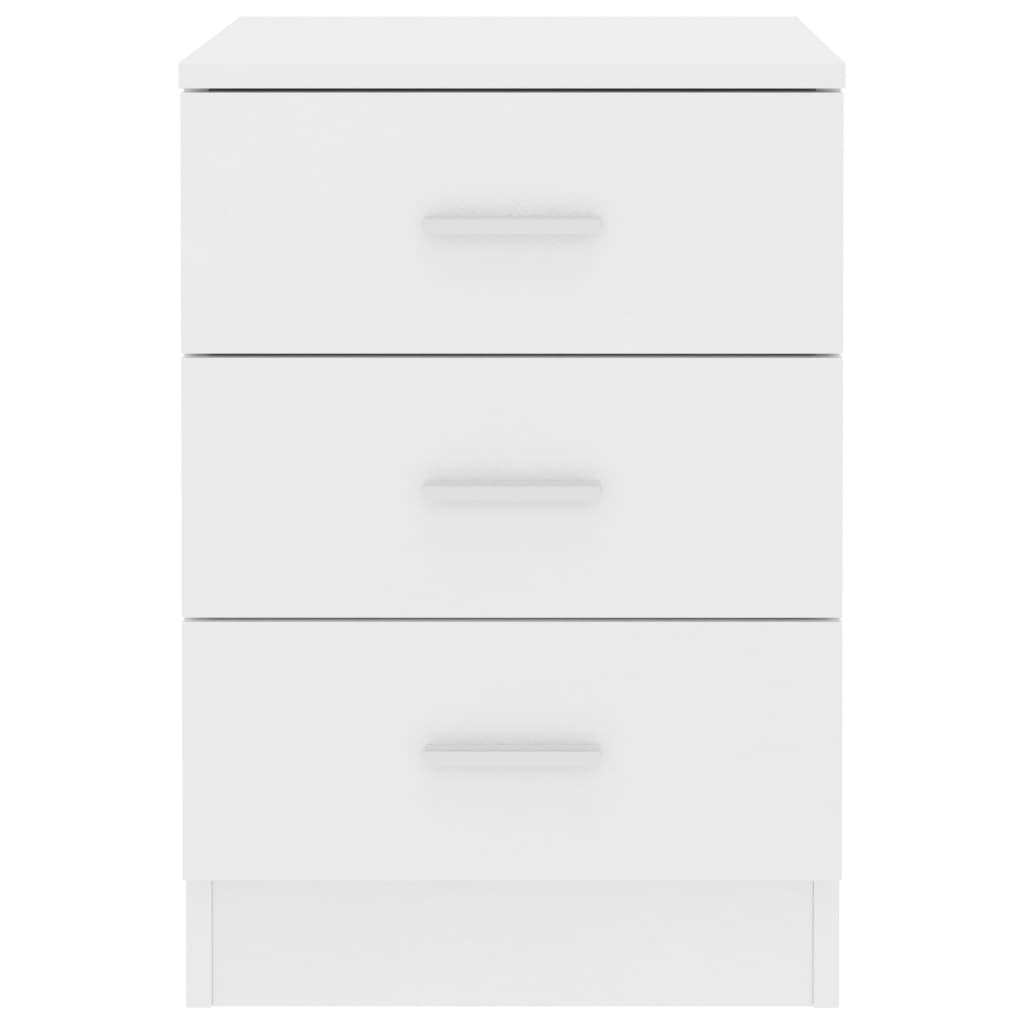 Bedside Cabinet White- Chipboard