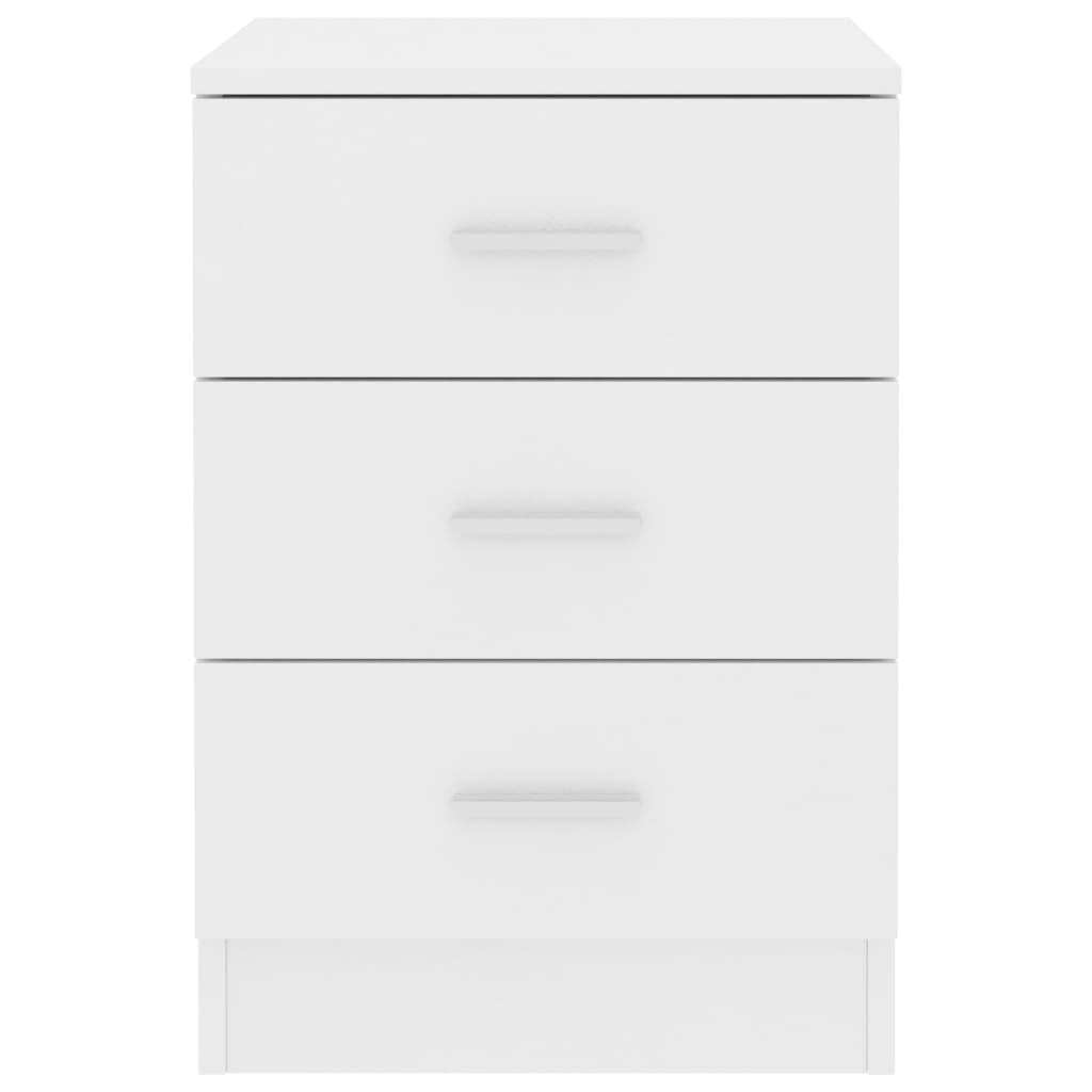 Bedside Cabinets 2 pcs White -Chipboard