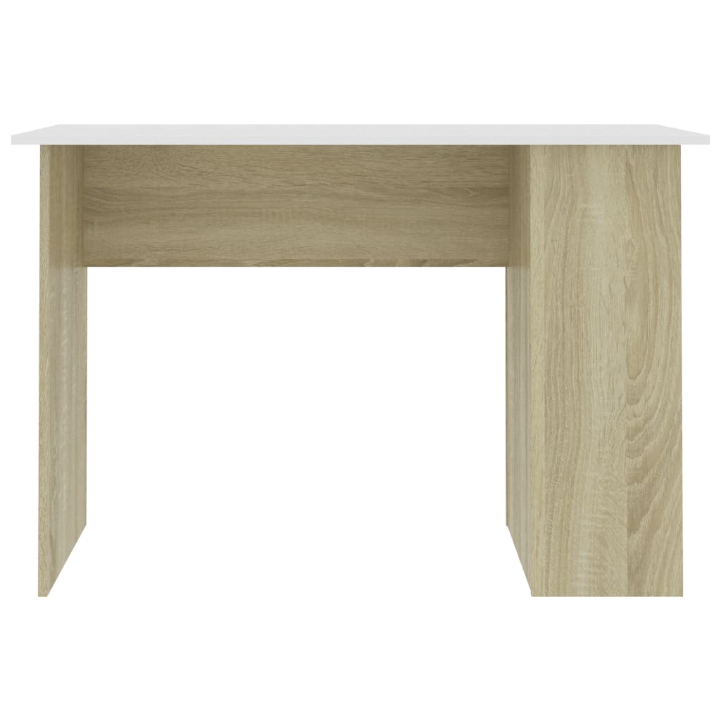 Desk White and Sonoma Oak  Chipboard