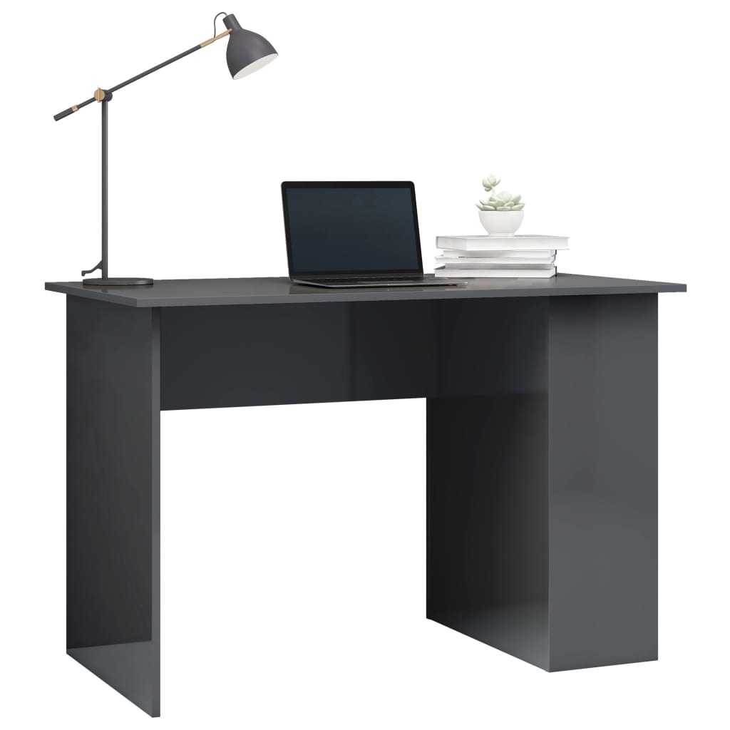 Desk High Gloss Grey - Chipboard