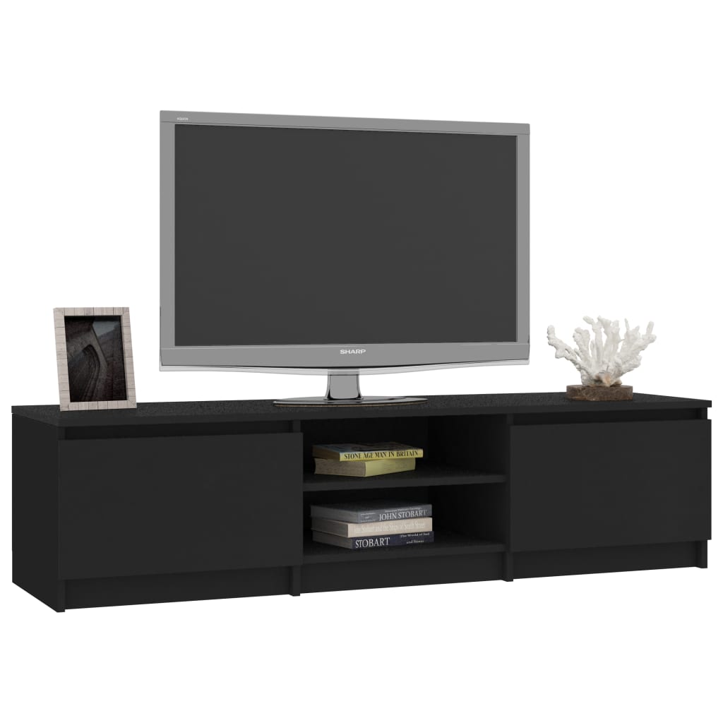 TV Cabinet Black, Chipboard