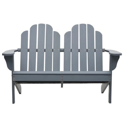 Double Adirondack Chair Wood Grey