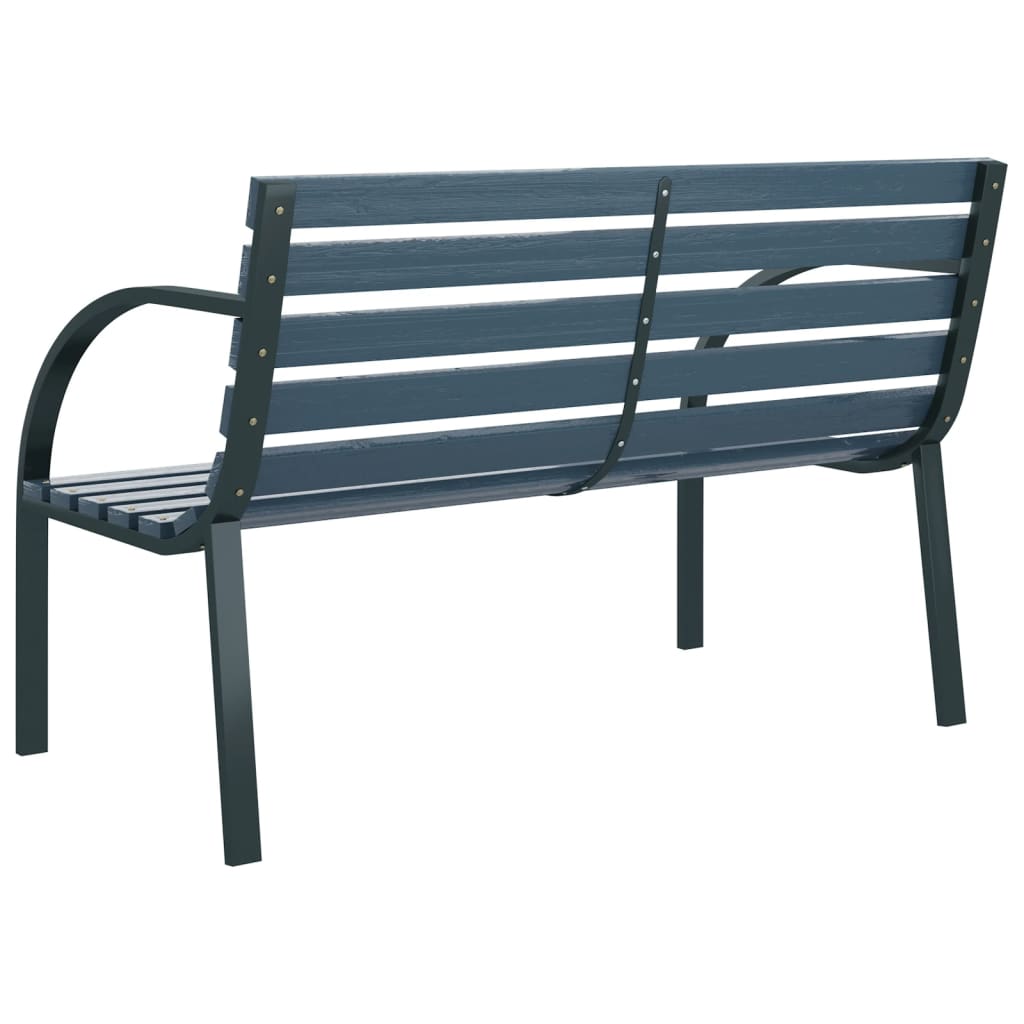 Garden Bench 120 cm Grey Wood