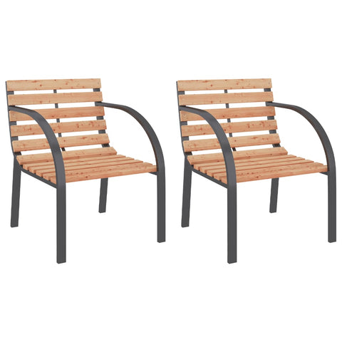 Garden Chairs 2 pcs Wood