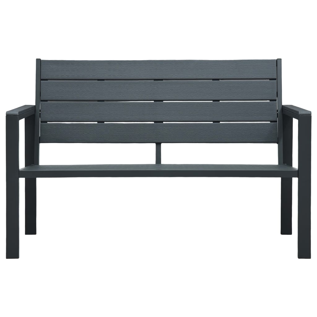 Garden Bench HDPE Grey Wood Look