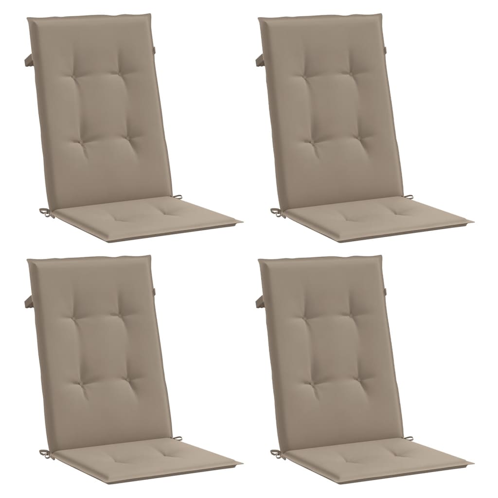 Garden Chair Cushions 4 pcs Taupe