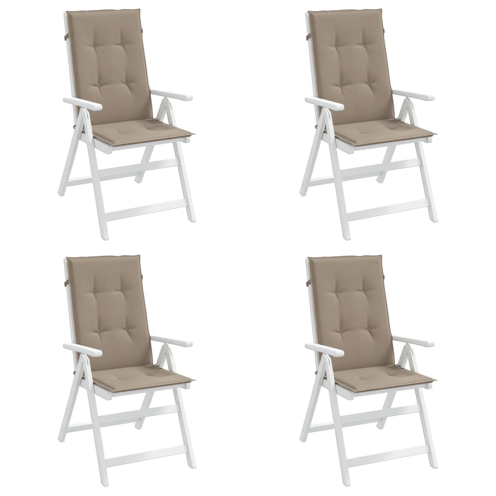 Garden Chair Cushions 4 pcs Taupe