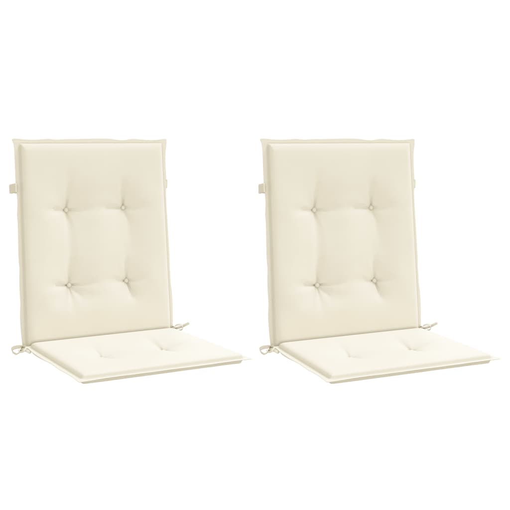 Garden Chair Cushions 2 pcs Cream