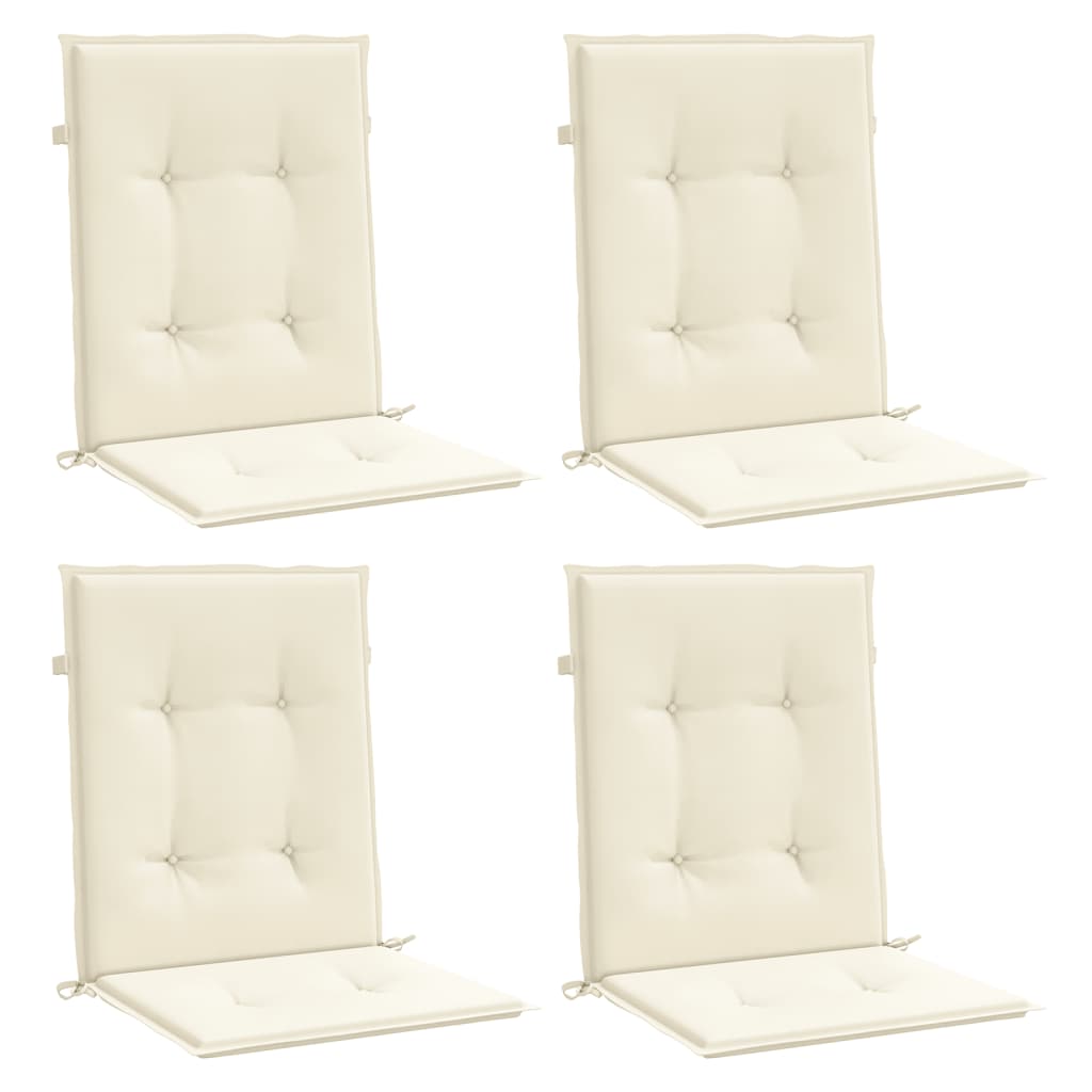 Garden Chair Cushions 4 pcs Cream