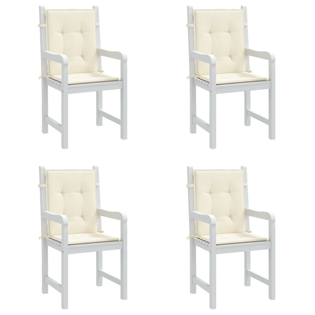 Garden Chair Cushions 4 pcs Cream