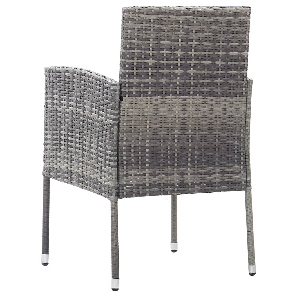 Garden Chairs 2 pcs Anthracite Poly Rattan