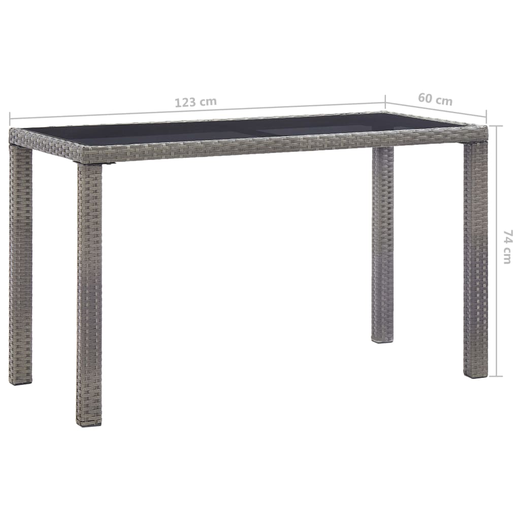 Garden Table Anthracite  Poly Rattan