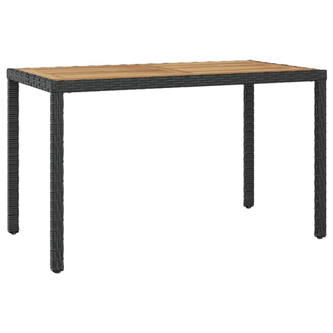 Garden Table Black and Brown  Solid Acacia Wood