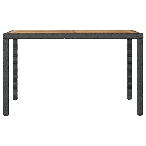 Garden Table Black and Brown  Solid Acacia Wood