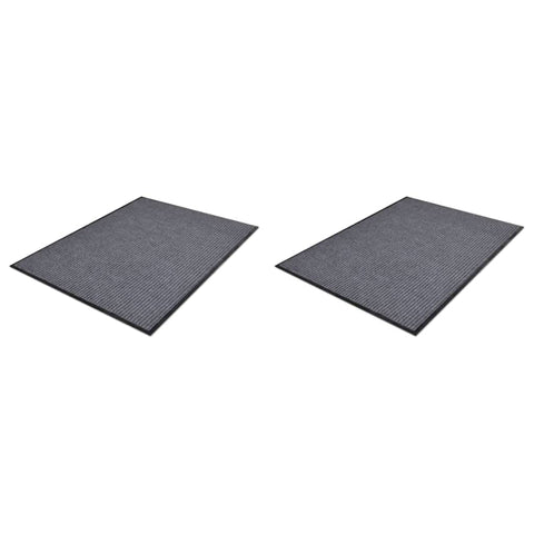 PVC Door Mats 2 pcs Grey