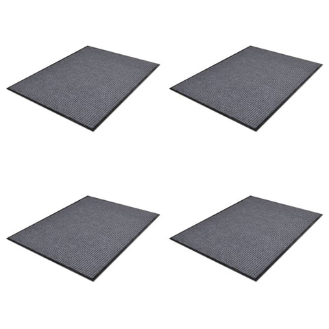 PVC Door Mats 4 pcs Grey