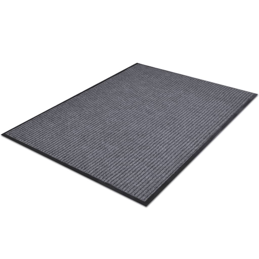 PVC Door Mats 4 pcs Grey