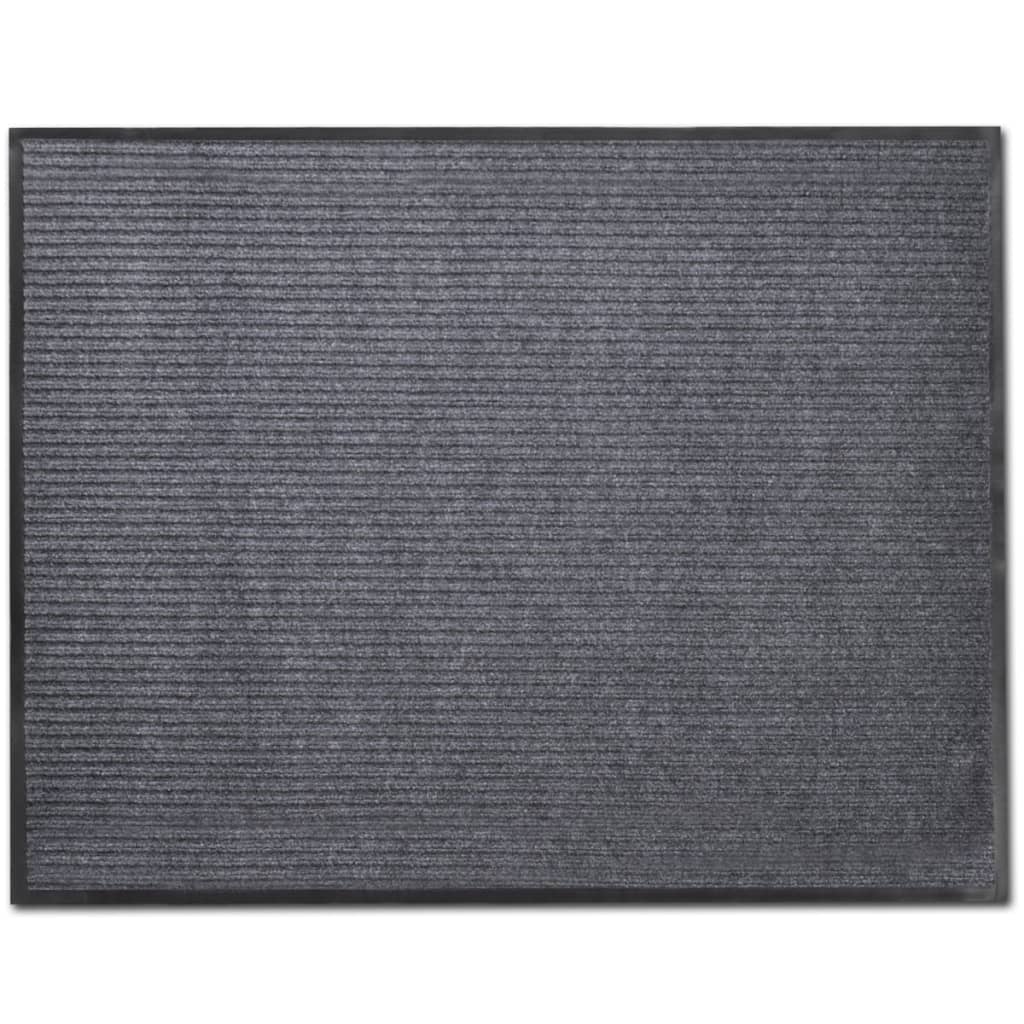 PVC Door Mats 4 pcs Grey