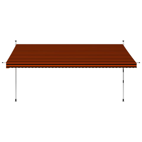 Manual Retractable Awning 400 cm Orange and Brown