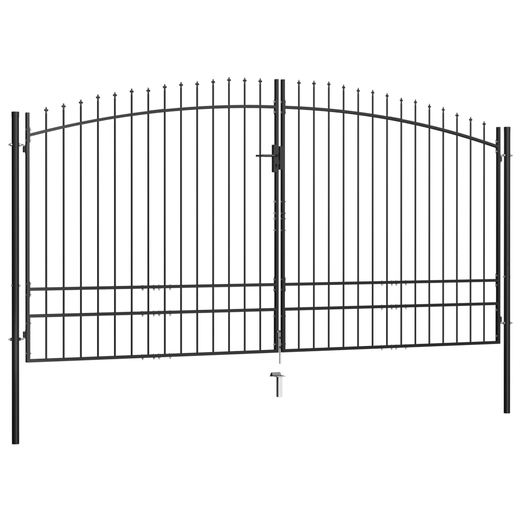 Double Door Fence Gate with Spear Top 'XL