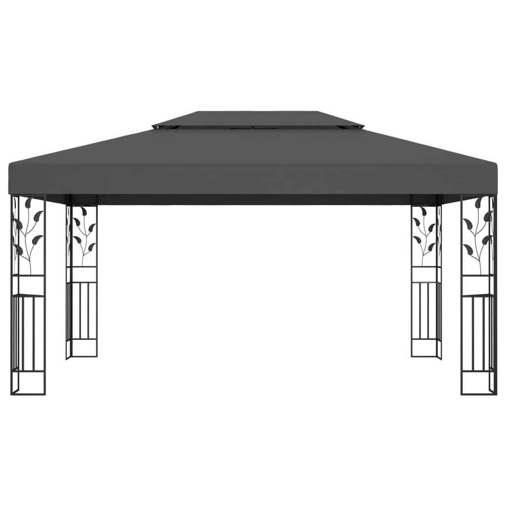 Gazebo with Double Roof Anthracite