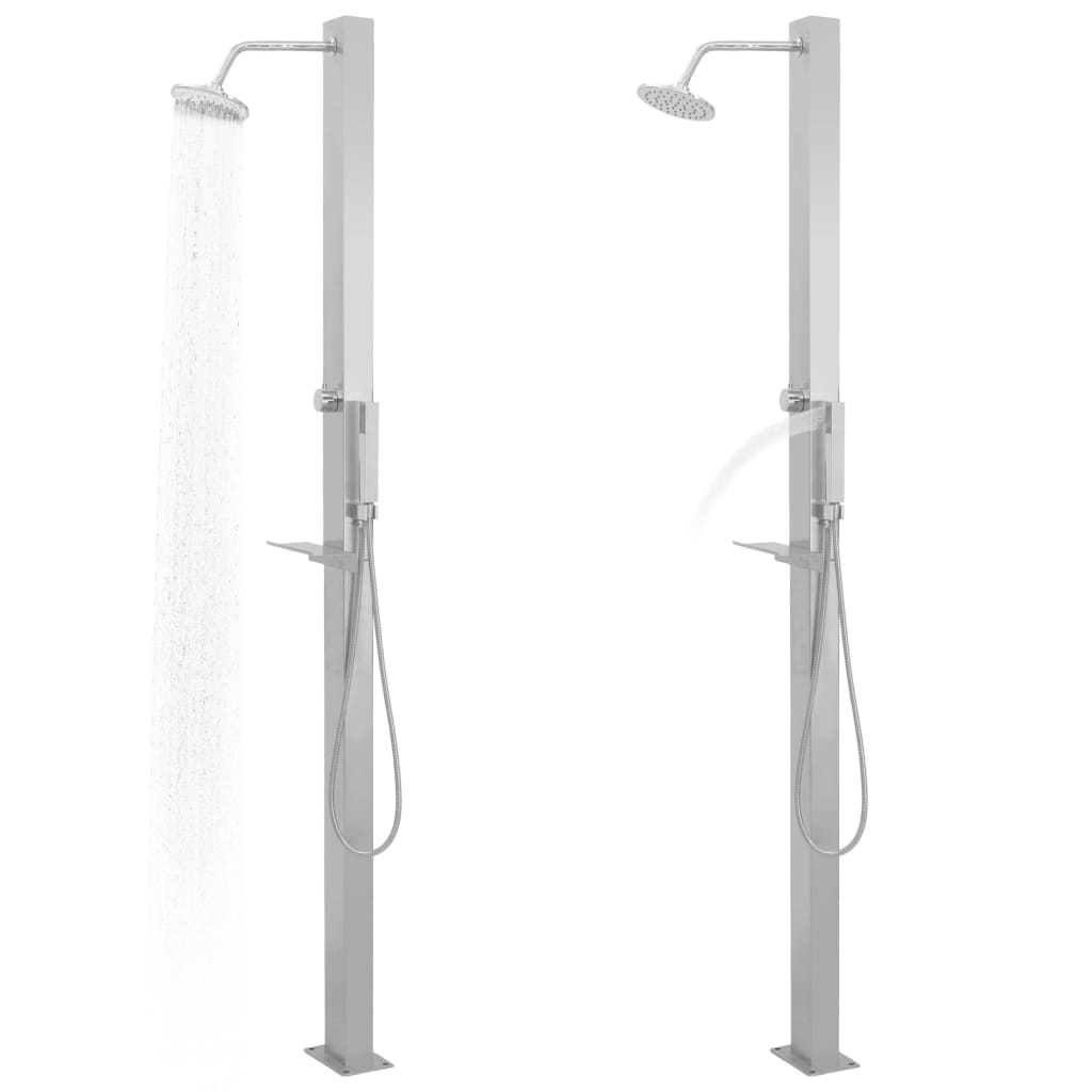 Garden Shower Panel System Stainless Steel Straight