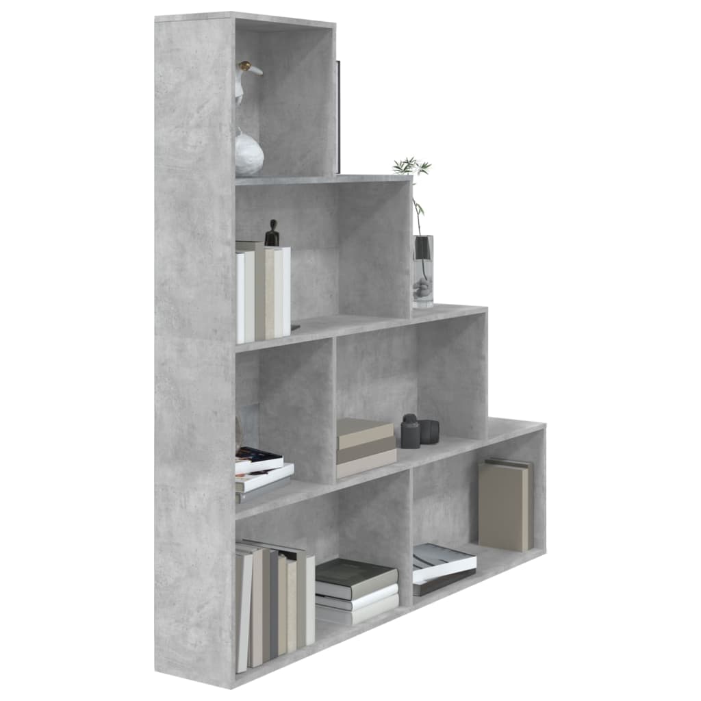 Book Cabinet/Room Divider Concrete Grey -Chipboard