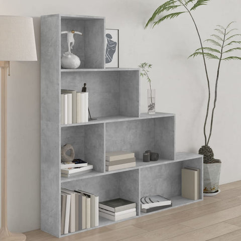 Book Cabinet/Room Divider Concrete Grey -Chipboard