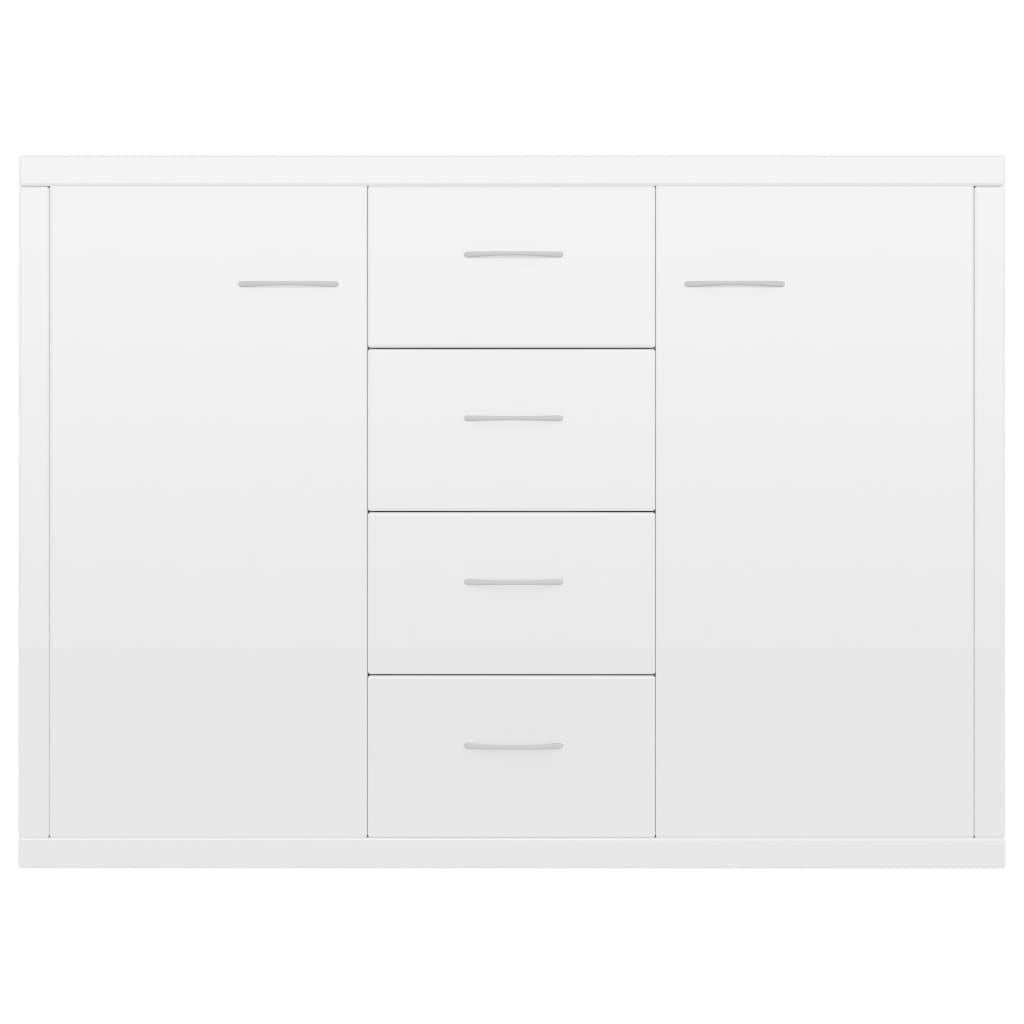 Sideboard High Gloss White,  Chipboard