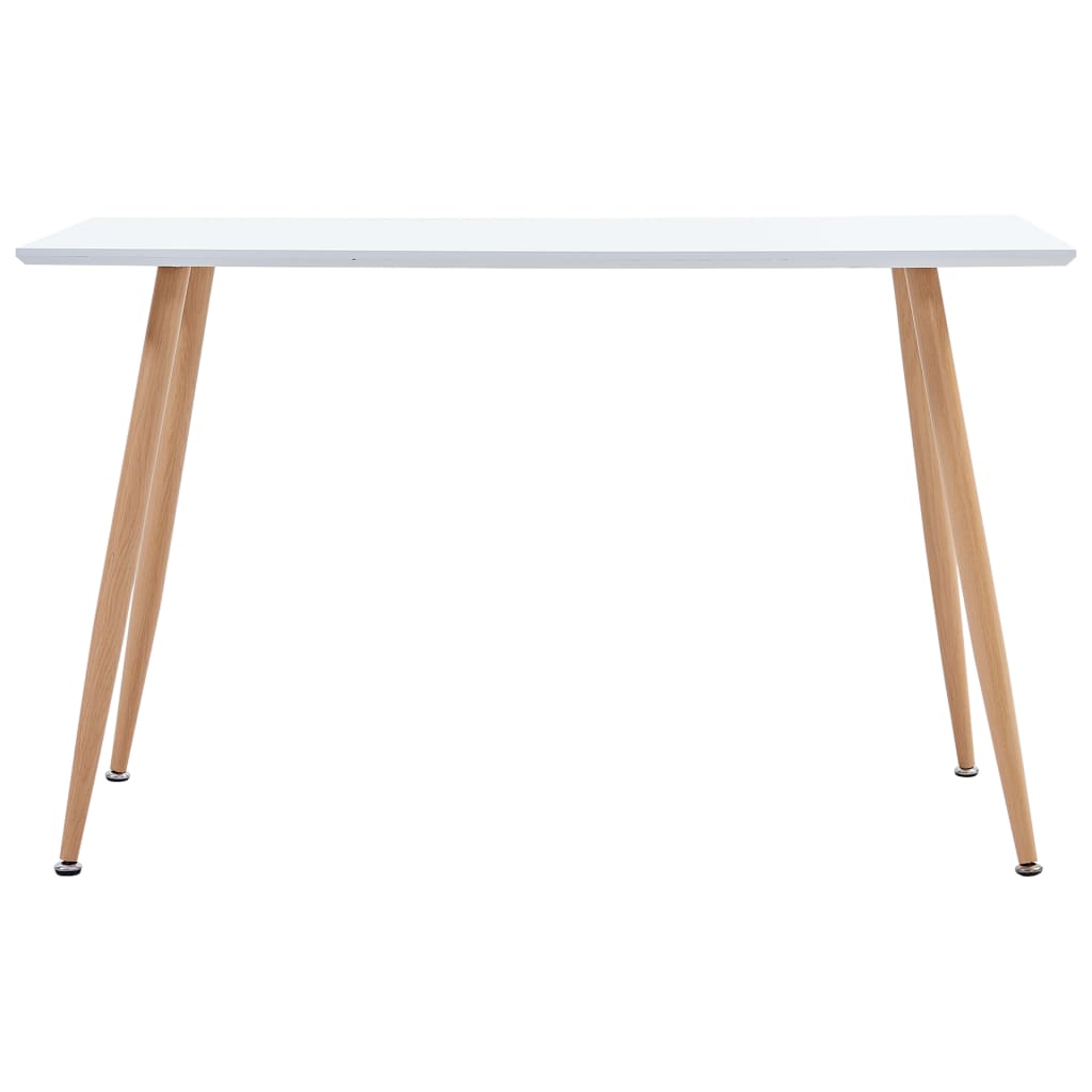 Dining Table White & Oak MDF