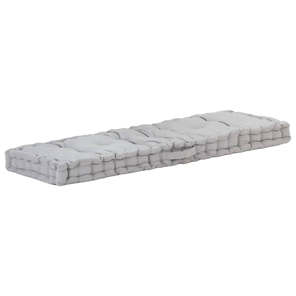 Pallet Floor Cushions 2 pcs Cotton Grey