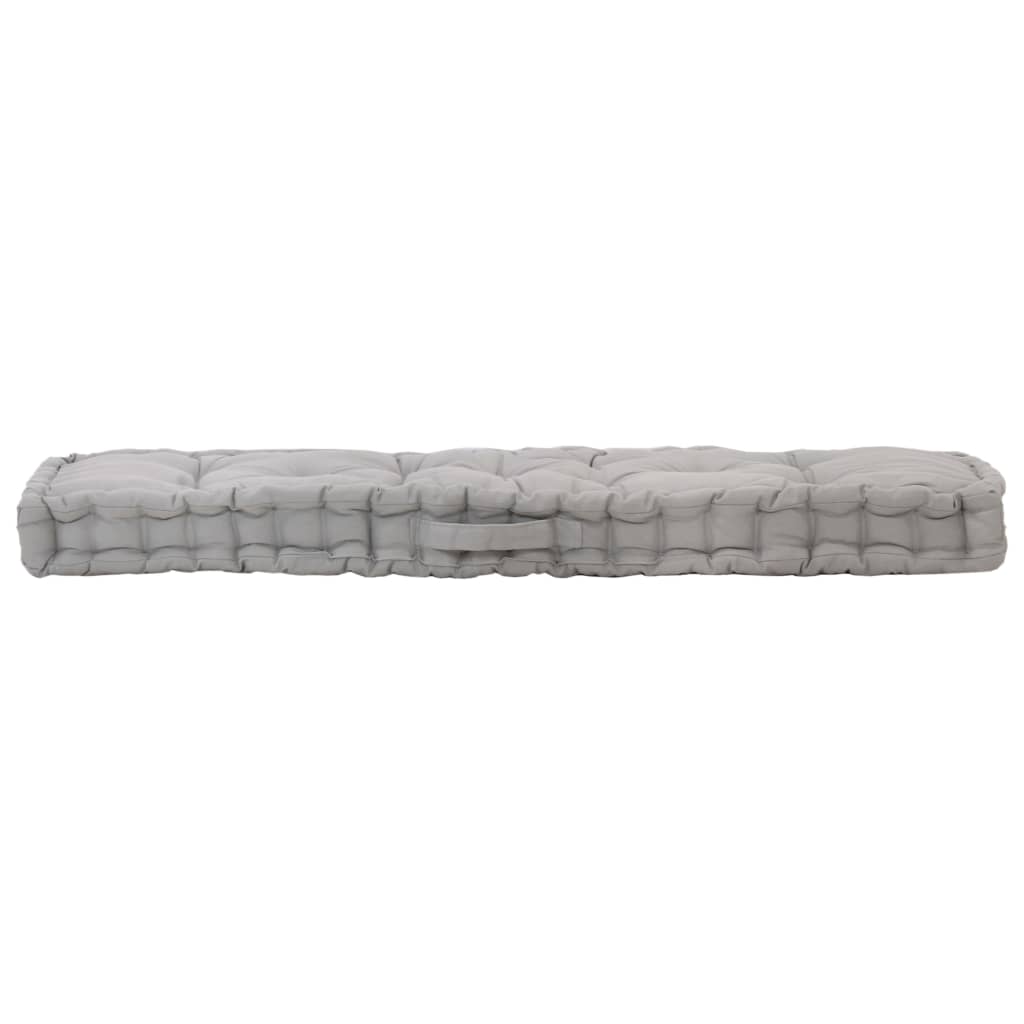 Pallet Floor Cushions 2 pcs Cotton Grey