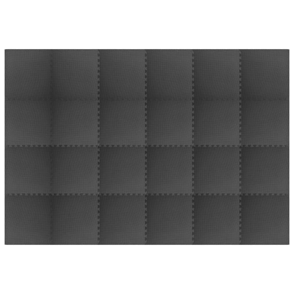 Floor Mats 24 pcs EVA Foam Black